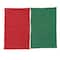 Hello Honey® 28" Red & Green Cotton Waffle Weave Tea Towel Set